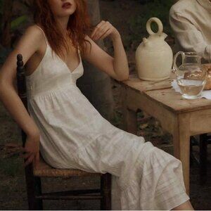 Zara White Maxi strappy slip  dress M  BNWT